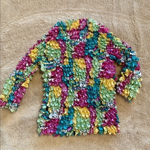 Multicolored textured top